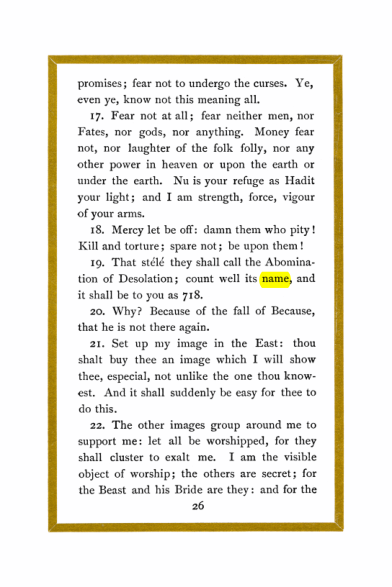 Original scan of Liber Al vel Legis, PDF page 26