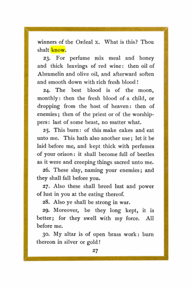 Original scan of Liber Al vel Legis, PDF page 27