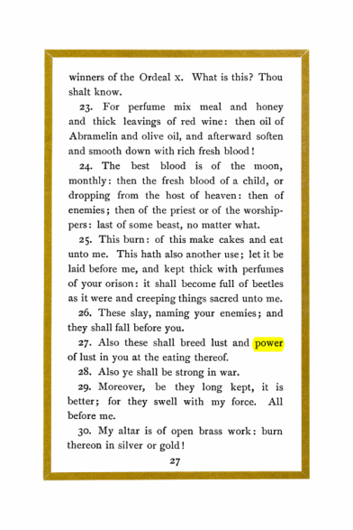 Original scan of Liber Al vel Legis, PDF page 27