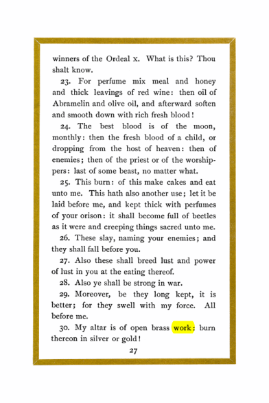 Original scan of Liber Al vel Legis, PDF page 27