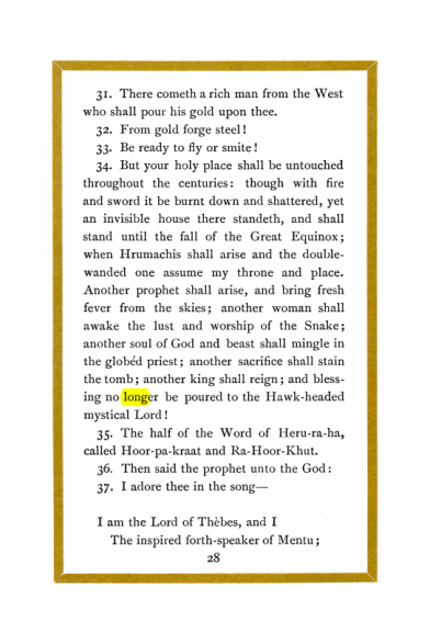 Original scan of Liber Al vel Legis, PDF page 28