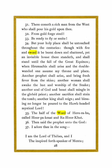 Original scan of Liber Al vel Legis, PDF page 28