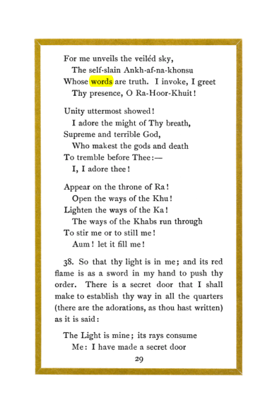 Original scan of Liber Al vel Legis, PDF page 29