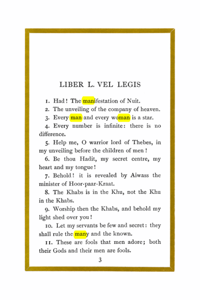 Original scan of Liber Al vel Legis, PDF page 3