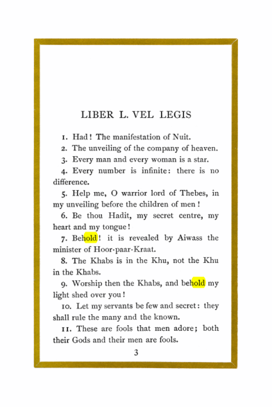 Original scan of Liber Al vel Legis, PDF page 3