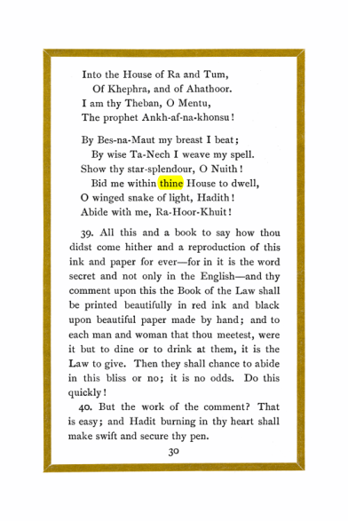 Original scan of Liber Al vel Legis, PDF page 30