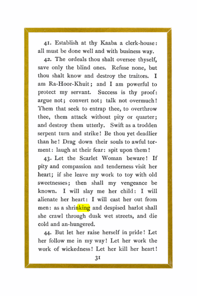 Original scan of Liber Al vel Legis, PDF page 31