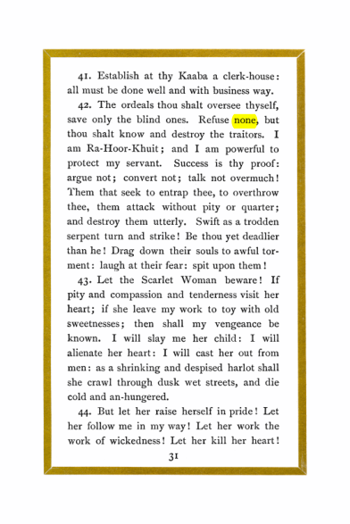Original scan of Liber Al vel Legis, PDF page 31