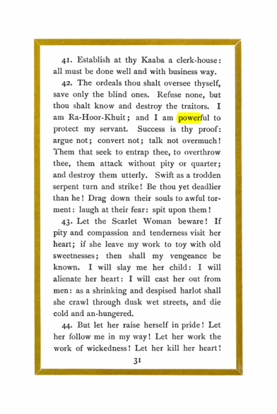 Original scan of Liber Al vel Legis, PDF page 31
