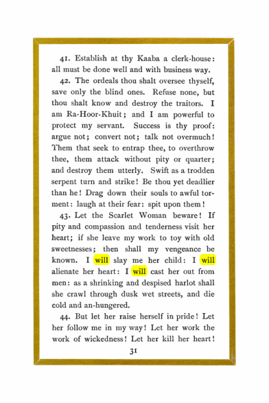 Original scan of Liber Al vel Legis, PDF page 31