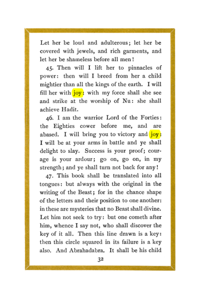 Original scan of Liber Al vel Legis, PDF page 32