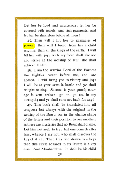 Original scan of Liber Al vel Legis, PDF page 32