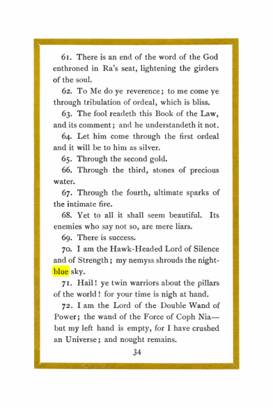 Original scan of Liber Al vel Legis, PDF page 34