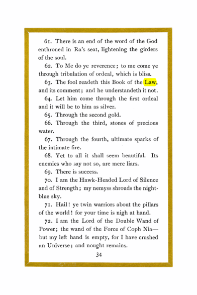 Original scan of Liber Al vel Legis, PDF page 34