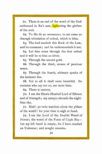 Original scan of Liber Al vel Legis, PDF page 34
