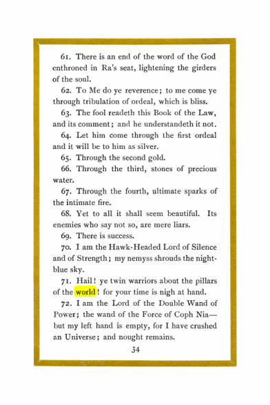 Original scan of Liber Al vel Legis, PDF page 34