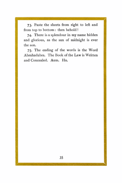Original scan of Liber Al vel Legis, PDF page 35