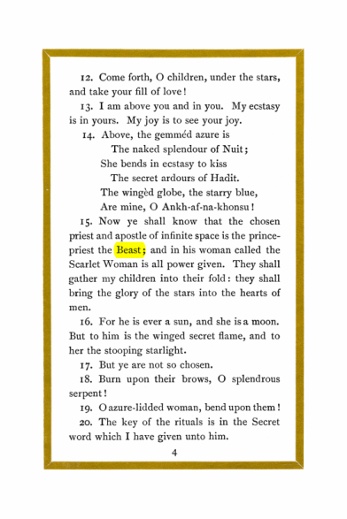 Original scan of Liber Al vel Legis, PDF page 4