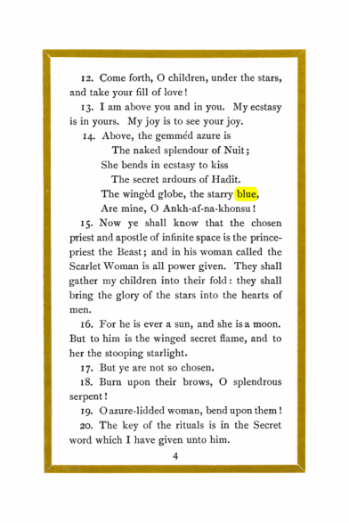 Original scan of Liber Al vel Legis, PDF page 4