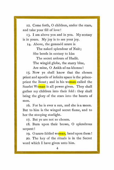Original scan of Liber Al vel Legis, PDF page 4