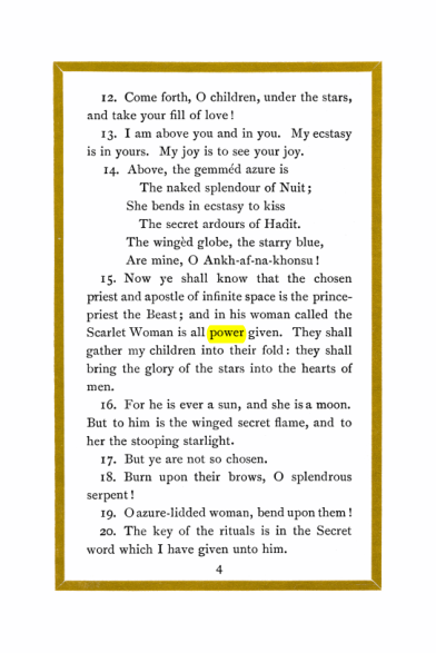 Original scan of Liber Al vel Legis, PDF page 4