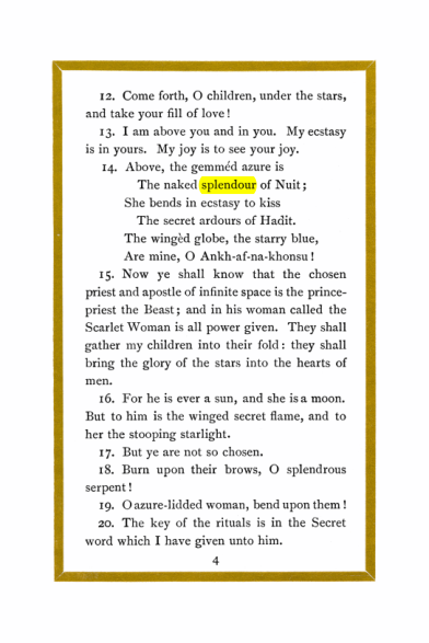 Original scan of Liber Al vel Legis, PDF page 4