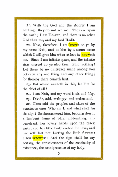 Original scan of Liber Al vel Legis, PDF page 5