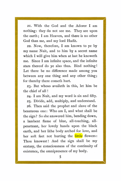 Original scan of Liber Al vel Legis, PDF page 5