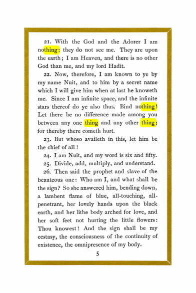 Original scan of Liber Al vel Legis, PDF page 5