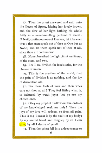 Original scan of Liber Al vel Legis, PDF page 6