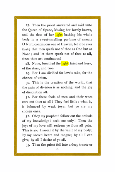 Original scan of Liber Al vel Legis, PDF page 6