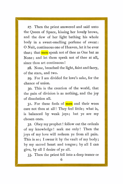 Original scan of Liber Al vel Legis, PDF page 6