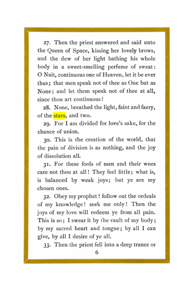 Original scan of Liber Al vel Legis, PDF page 6