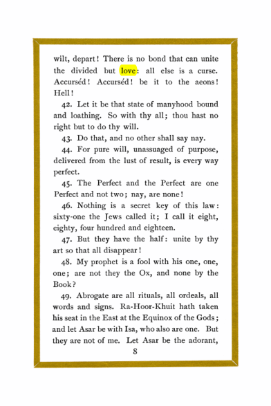 Original scan of Liber Al vel Legis, PDF page 8