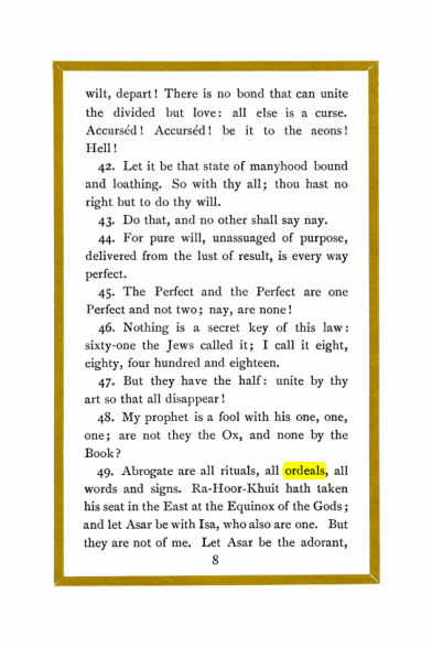 Original scan of Liber Al vel Legis, PDF page 8