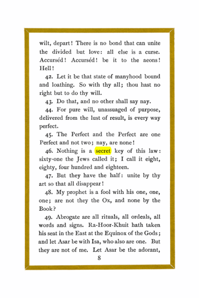 Original scan of Liber Al vel Legis, PDF page 8