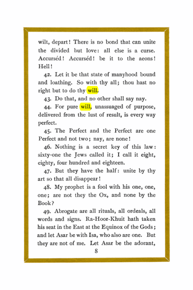 Original scan of Liber Al vel Legis, PDF page 8
