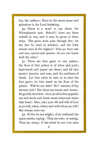 Original scan of Liber Al vel Legis, PDF page 9