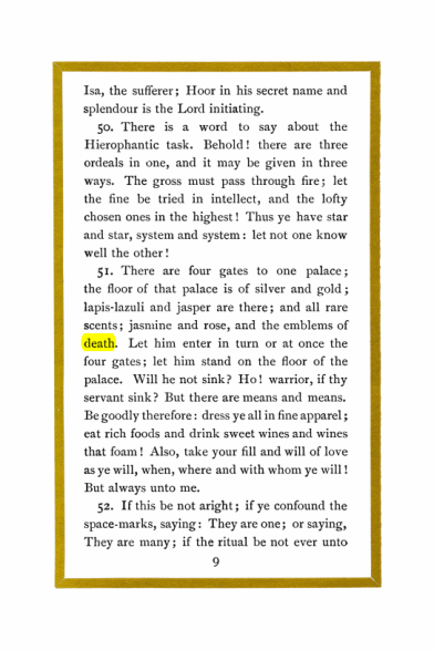 Original scan of Liber Al vel Legis, PDF page 9