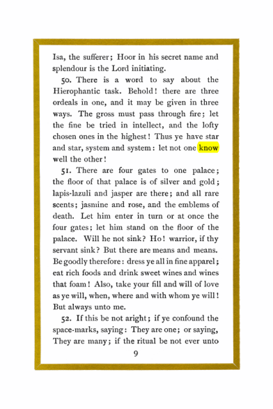 Original scan of Liber Al vel Legis, PDF page 9