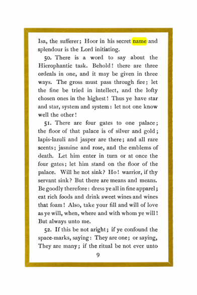 Original scan of Liber Al vel Legis, PDF page 9