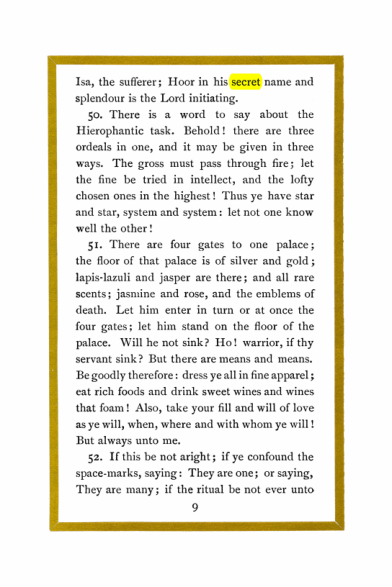 Original scan of Liber Al vel Legis, PDF page 9