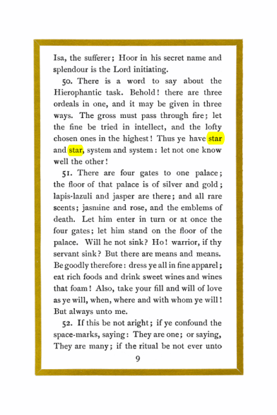 Original scan of Liber Al vel Legis, PDF page 9