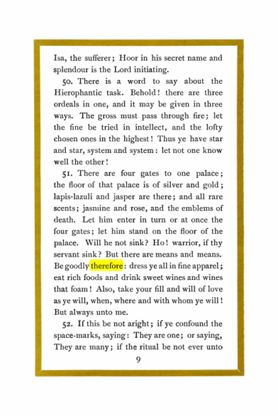 Original scan of Liber Al vel Legis, PDF page 9