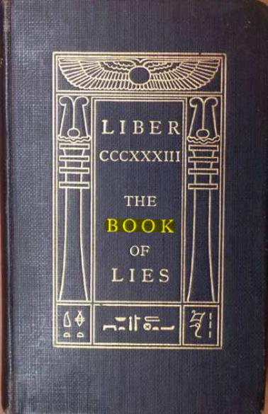 Original scan of The Book of Lies, PDF page 1