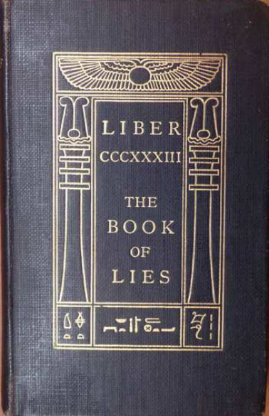 Original scan of The Book of Lies, PDF page 1