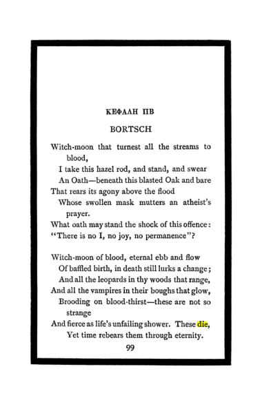 Original scan of The Book of Lies, PDF page 105