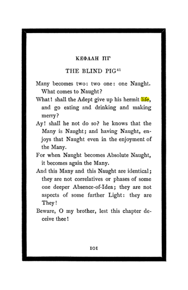 Original scan of The Book of Lies, PDF page 107