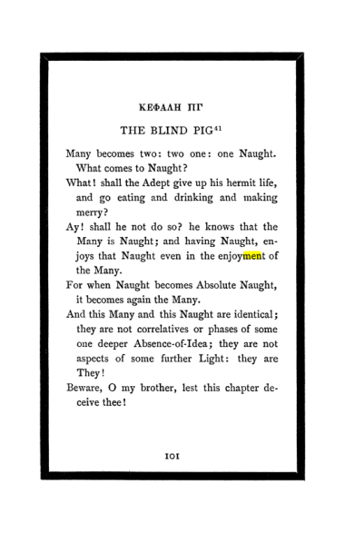 Original scan of The Book of Lies, PDF page 107