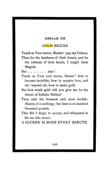Original scan of The Book of Lies, PDF page 112